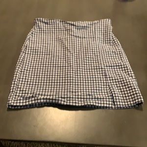 Checkered skirt ,L